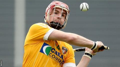 Liam Watson in action for Antrim against Westmeath in the 2012 Leinster Championship