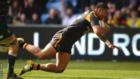 Frank Halai scores for Wasps