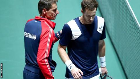 Andy Murray at the Davis Cup