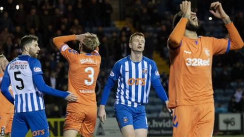 Kilmarnock and Rangers at Rugby Park earlier this month