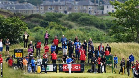 Danny Willet practices this week ahead of the Open Championship at Troon