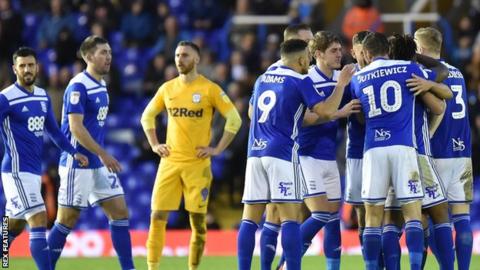 Birmingham celebrate Maikel Kieftenbeld's goal