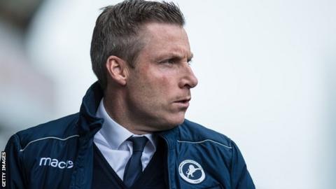 Millwall manager Neil Harris on the sidelines