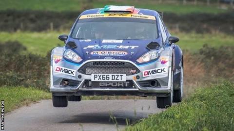 Keith Cronin and co-pilot Mikie Galvin