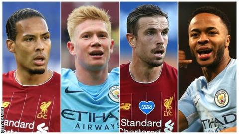 Virgil van Dijk, Kevin de Bruyne, Jordan Henderson & Raheem Sterling