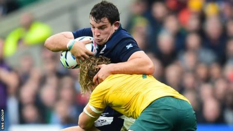 John Hardie against Australia at the World Cup