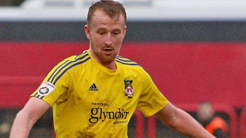 Mark Beck during his time on loan at Wrexham