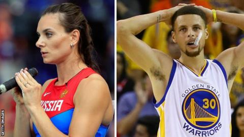 Stephen Curry and Isinbayeva