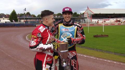 Tigers' Sheffield-born rider James Sarjeant and Monarch's Australian rider Sam Masters