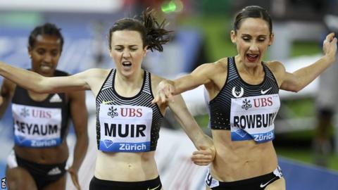 Laura Muir and Shannon Rowbury