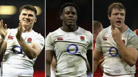 Owen Farrell, Maro Itoje and Joe Launchbury