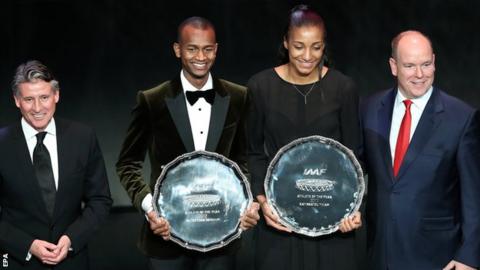 Mutaz Essa Barshim and Nafissatou Thiam