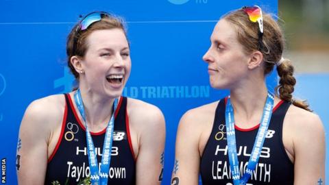 Great Britain's Georgia Taylor-Brown (left) and compatriot Jessica Learmonth