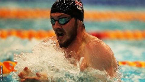 Ross Murdoch competes in the 100m breaststroke during the recent Edinburgh International Swim meet