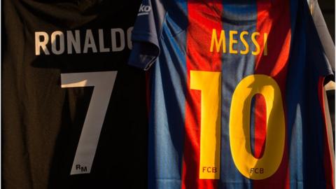 Messi and Ronaldo shirts