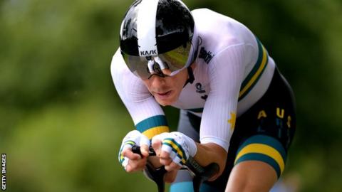 Australian cyclist Rohan Dennis riding the world individual time trial championships
