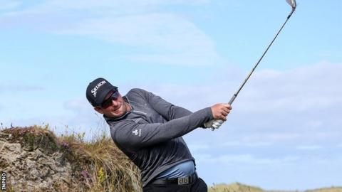 Ryan Fox plays a shot during his excellent first round at the County Donegal links on Thursday