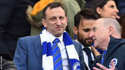 Brighton owner Tony Bloom (left) took over the club in 2009