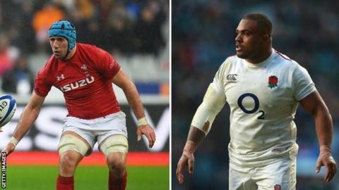 A split picture of Justin Tipuric and Kyle Sinckler