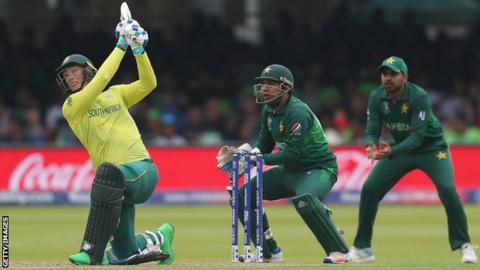 South Africa's Rassie van der Dussen hits out against Pakistan