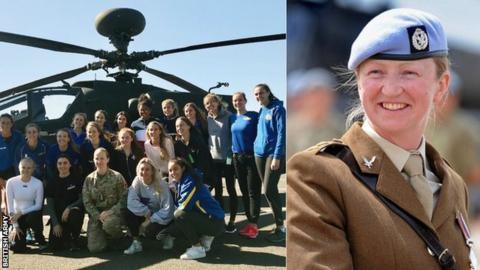 Jo Vann introduces Team Bath players to her army environment, plus Vann in her army uniform