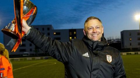 Eddie Wolecki Black celebrates with Glasgow City