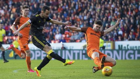 Rafaele De Vita scores for Livingston against Dundee United