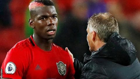 Paul Pogba and Ole Gunnar Solskjaer
