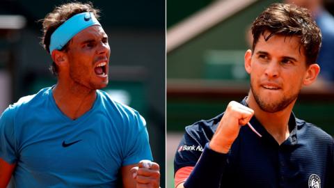 Rafael Nadal and Dominic Thiem