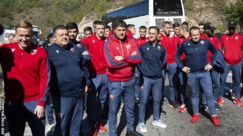 Red Star Belgrade players