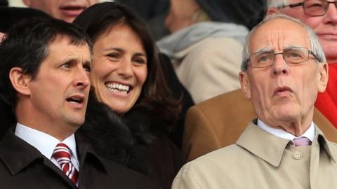 Stoke City chief executive Tony Scholes and chairman Peter Coates