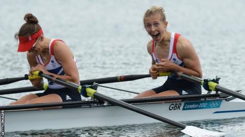 Copeland (right) won gold alongside Sophie Hoskings at London 2012