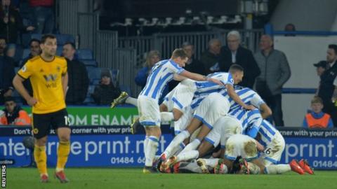 Huddersfield celebrate