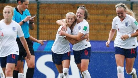 England women's soccer player scored the weirdest goal against Mexico