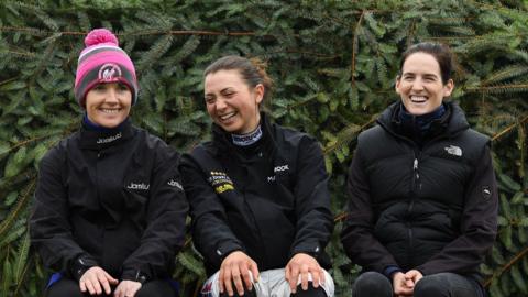 Jockeys Katie Walsh, Bryony Frost and Rachael Blackmore