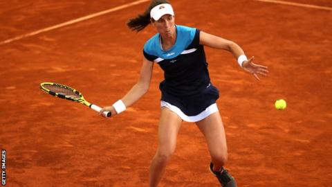 Johanna Konta en route to victory in Madrid