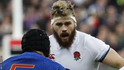 Luke Cowan-Dickie playing for England