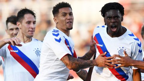 Ovie Ejaria celebrates