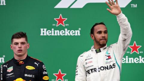 Max Verstappen and Lewis Hamilton