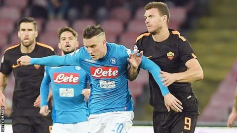 Edin Dzeko took his tally for the sesson to 14 goals