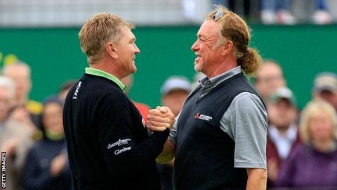 Paul Broadhurst and Miguel Angel Jimenez