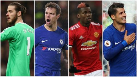 David de Gea, Cesar Azpilicueta, Paul Pogba, Alvaro Morata