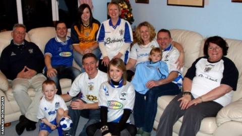 Hannah Monaghan and other Bury fans