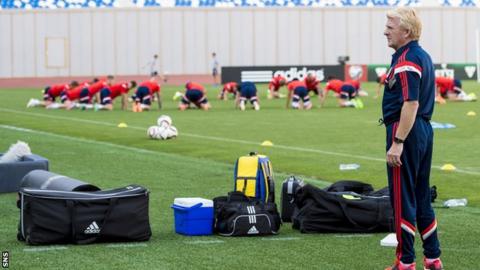 Gordon Strachan has refused to acknowledge the Georgia game as a "must win"
