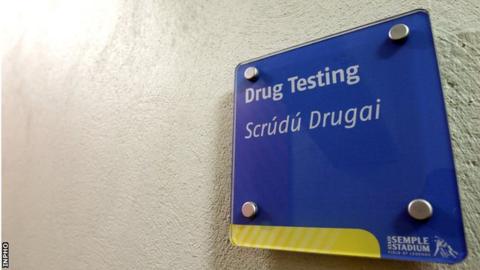 Drug testing sign at Semple Stadium, Thurles