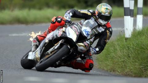 Peter Hickman produced some thrilling riding in Saturday's shortened meeting at Dundrod