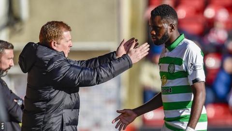 Neil Lennon and Odsonne Edouard
