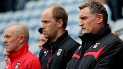 Tony Mowbray and his Coventry backroom team