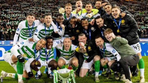 Celtic's League Cup success in December was their 10th consecutive trophy in domestic football