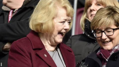 Hearts owner Anne Budge before their recent home game against Partick Thistle